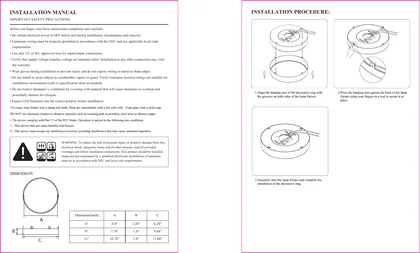 First-page preview of C36 — 6 / 8 / 11 in Trim Installation