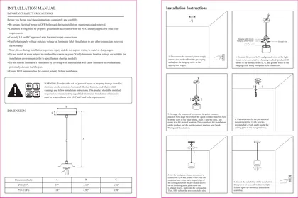 First-page preview of P13 Pendant Installation