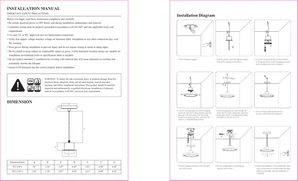First-page preview of P21 Pendant Installation