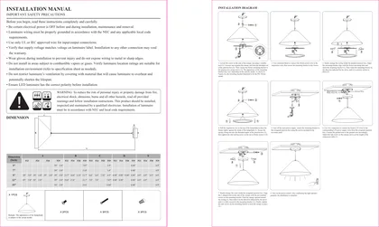 First-page preview of P23 / P28 Pendant Installation