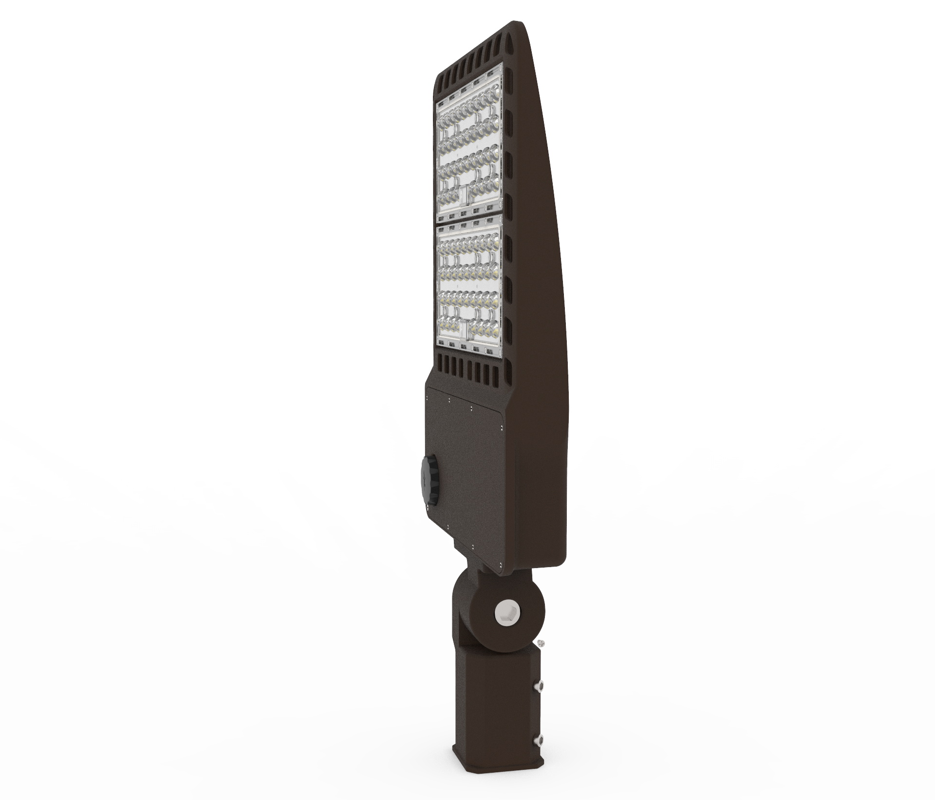 SC-PAL Area Light in Bronze Finish with Type 3 Lens Distribution and Adjustable Slip Fitter Pole Mounting