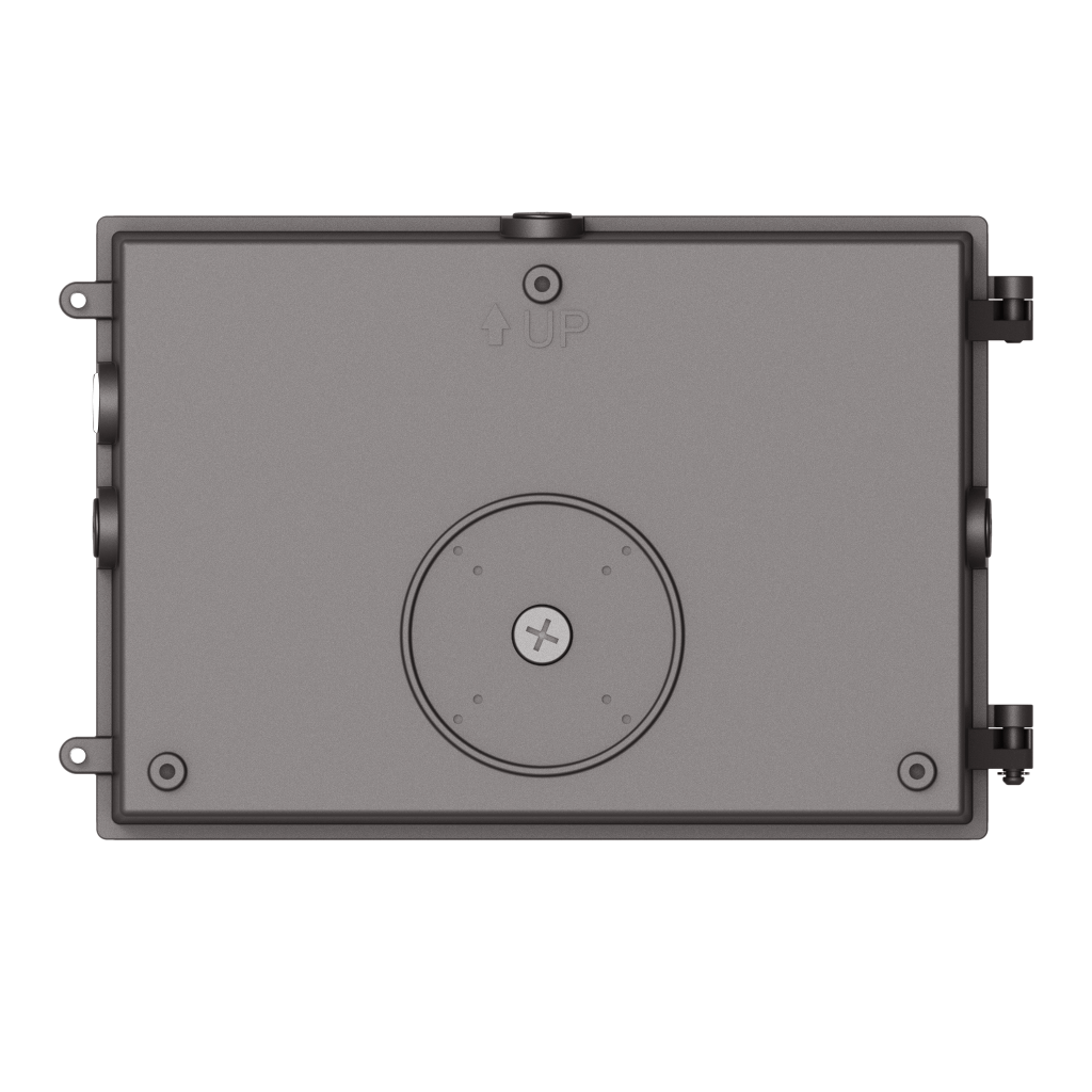 Tri-Powered 3CCT LED Half Cut-Off Wall Pack with Polycarbonate Lens Diffuser, Wet Locations Rated, in Bronze Finish Back View