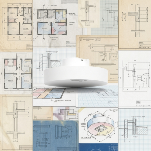 STARLET Architectural Modular 6-inch Light Engine with built-in PIR Sensor for entryways, corridors, and walk-in closets.